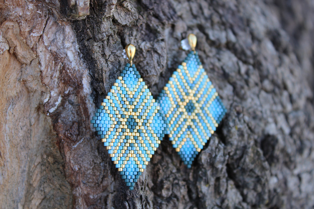 Atlantisesque Brick Stitch Earrings