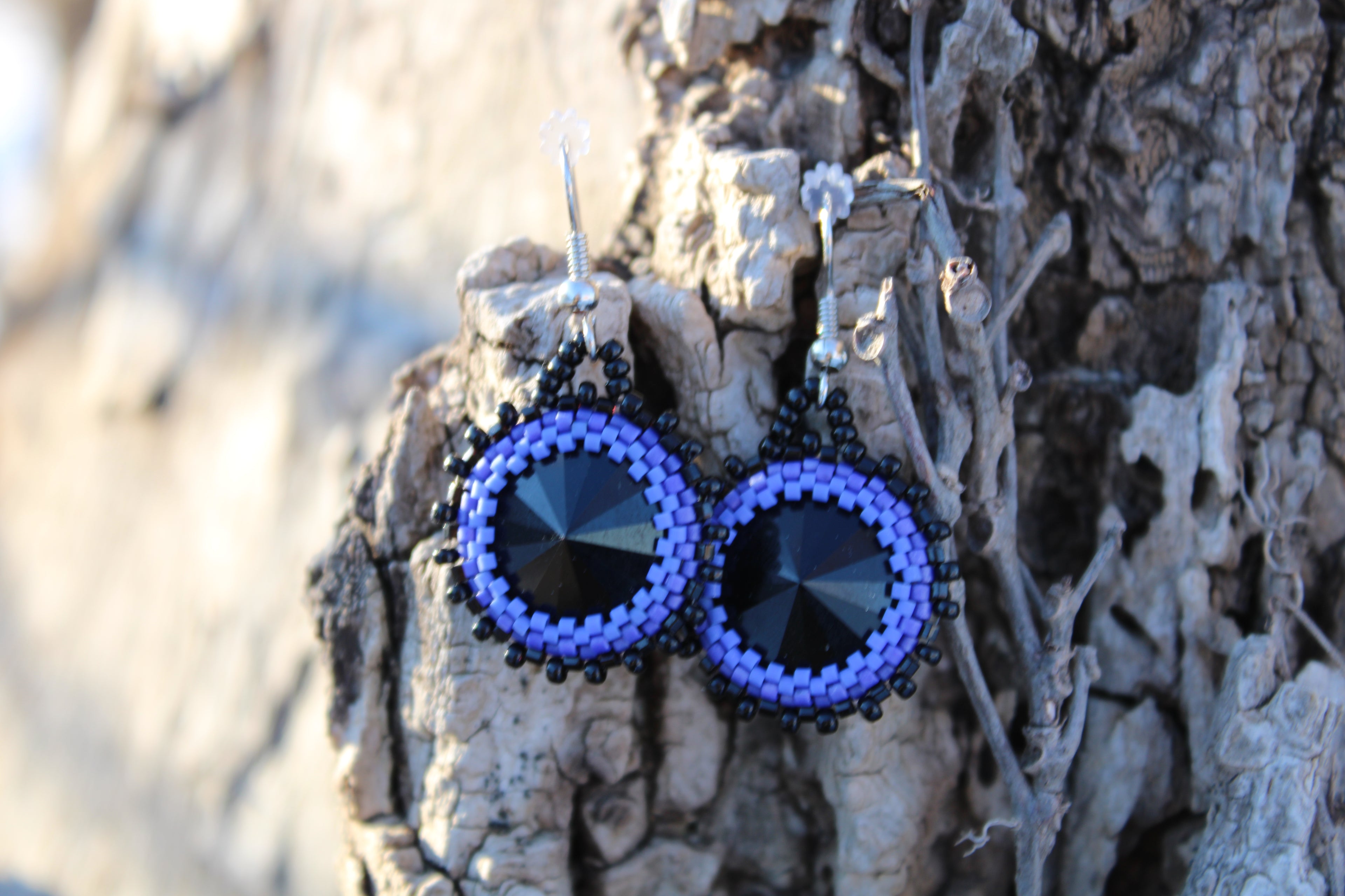 Purple Rivoli Earrings