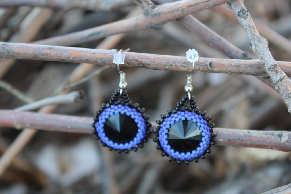Purple Rivoli Earrings