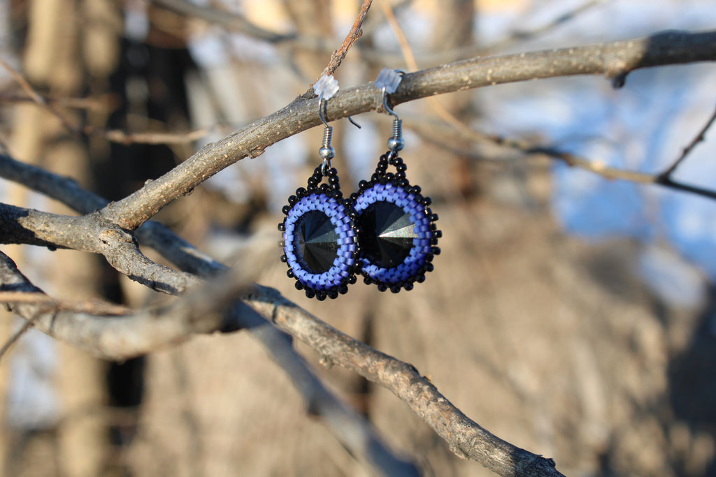 Purple Rivoli Earrings