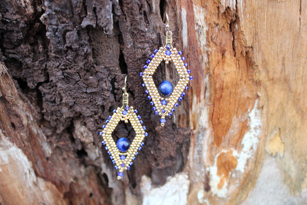 Hawks Eye Diamond Earrings