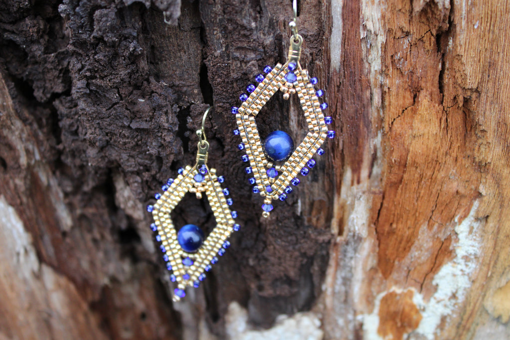 Hawks Eye Diamond Earrings