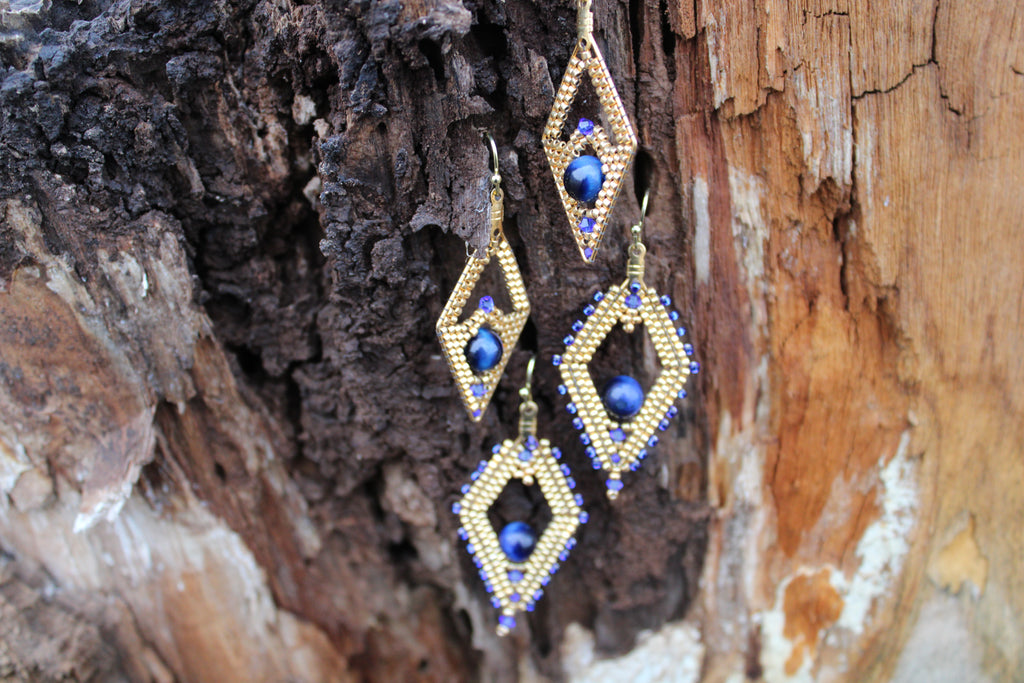 Hawks Eye Diamond Earrings