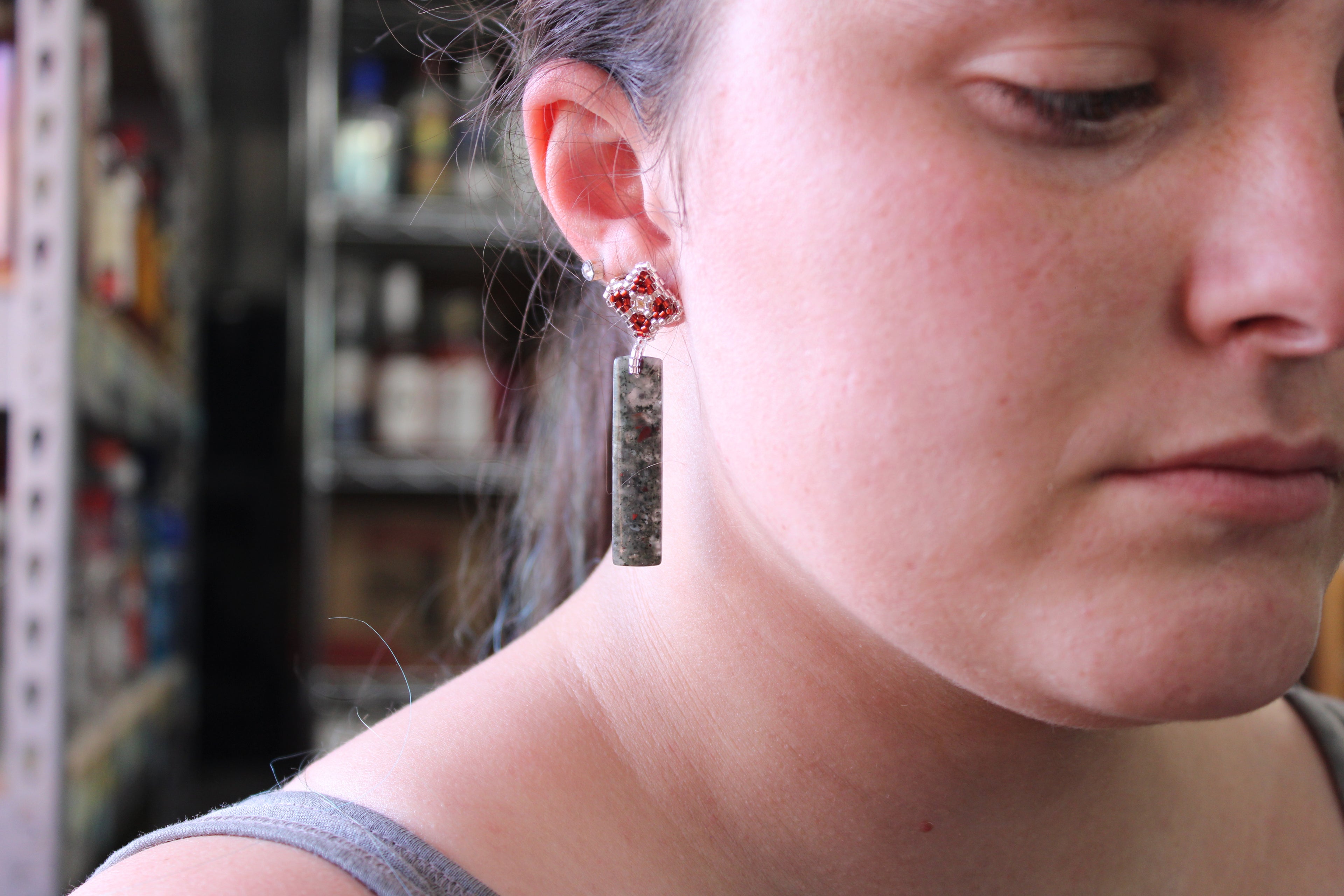 Bloodstone Rectangle Spikes