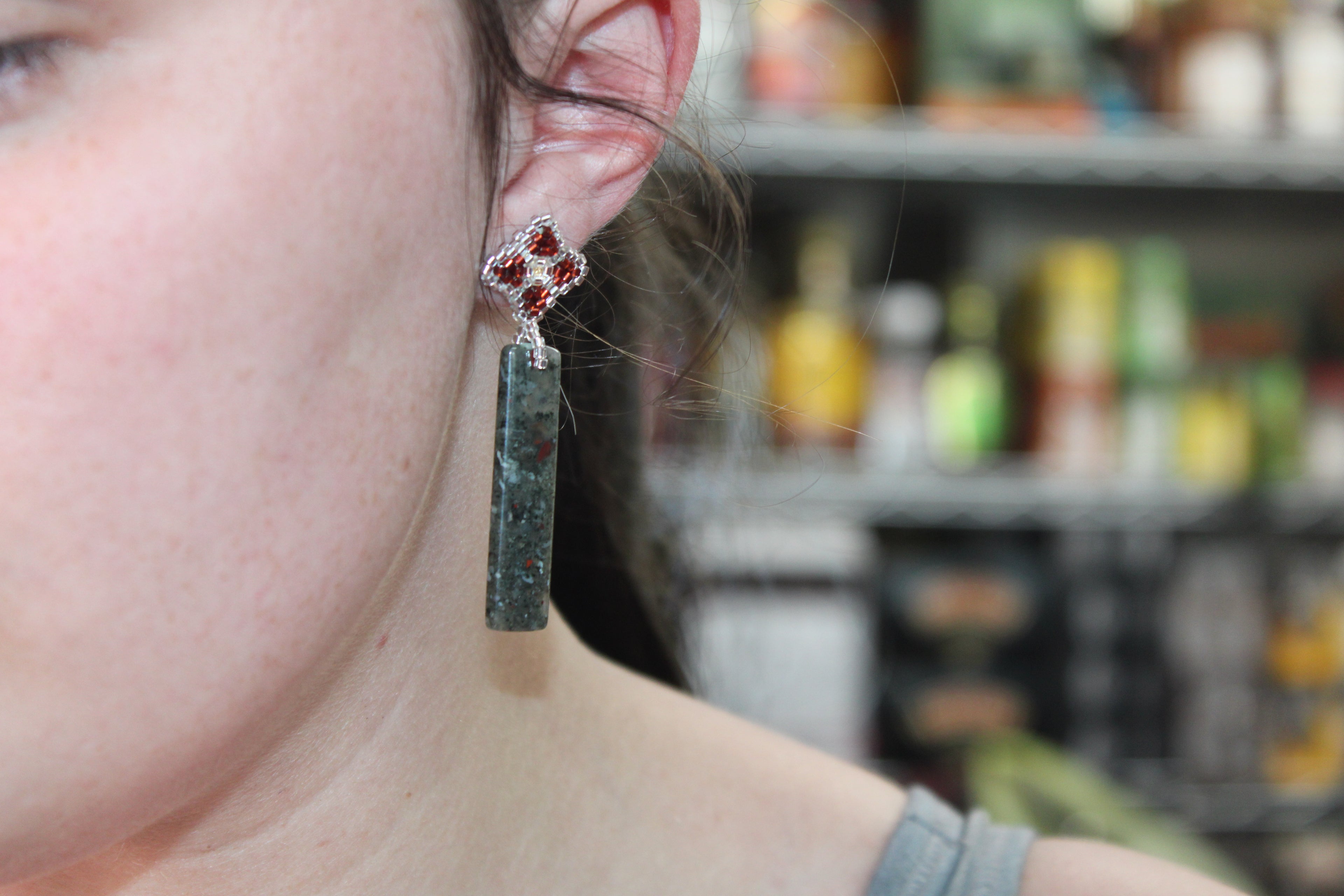 Bloodstone Rectangle Spikes