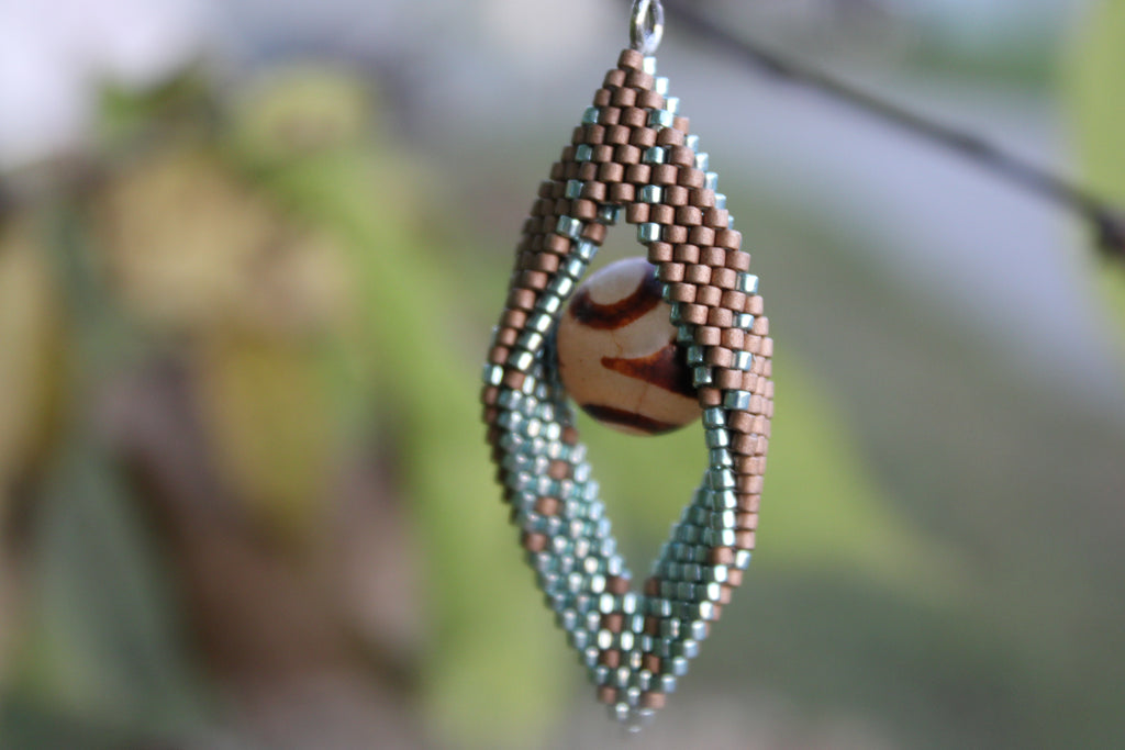 Peyote Twist Pendant Necklace