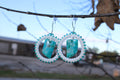 Chrysocolla Circle Earrings