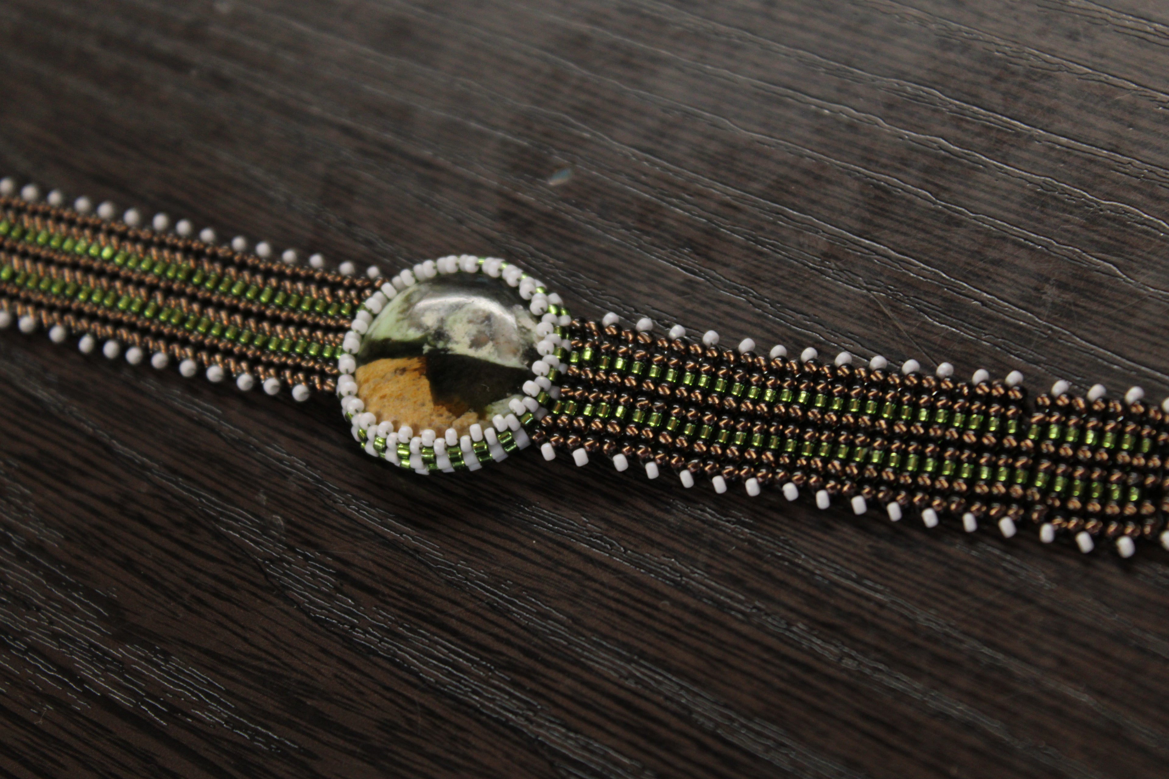 Polychrome Jasper Narrow Cuff Bracelet