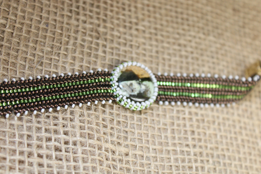 Polychrome Jasper Narrow Cuff Bracelet
