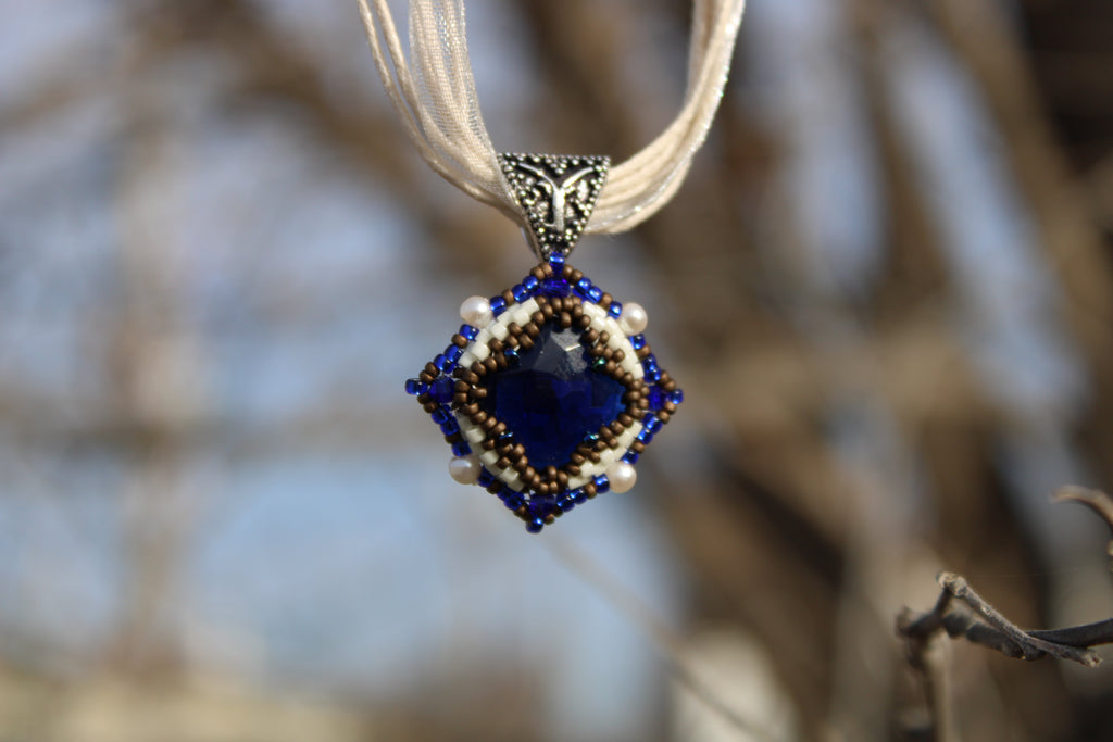 Blue Faceted Necklace