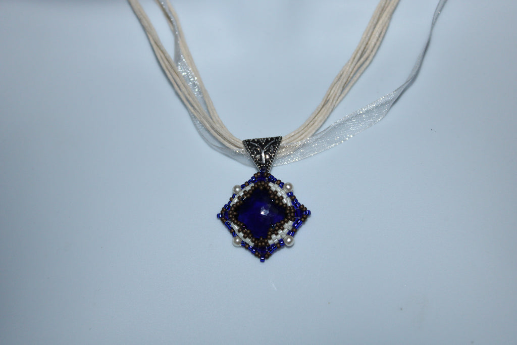 Blue Faceted Necklace