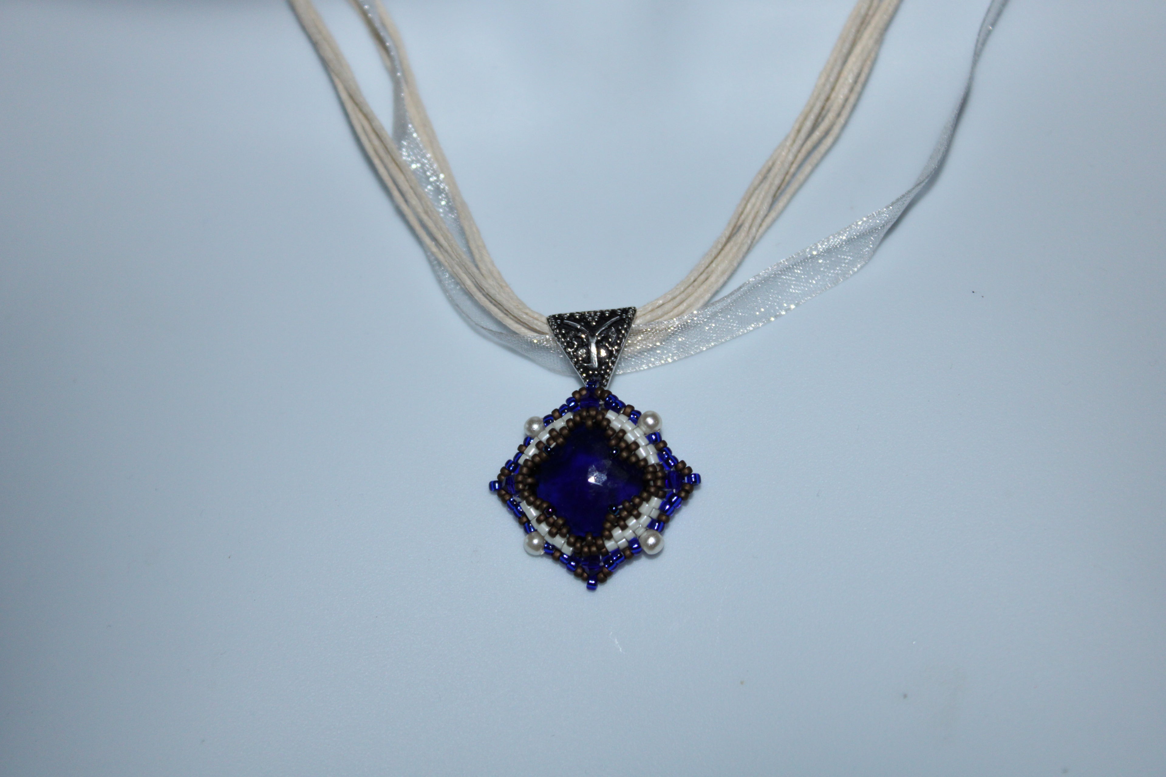 Blue Faceted Necklace