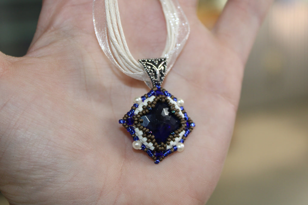Blue Faceted Necklace