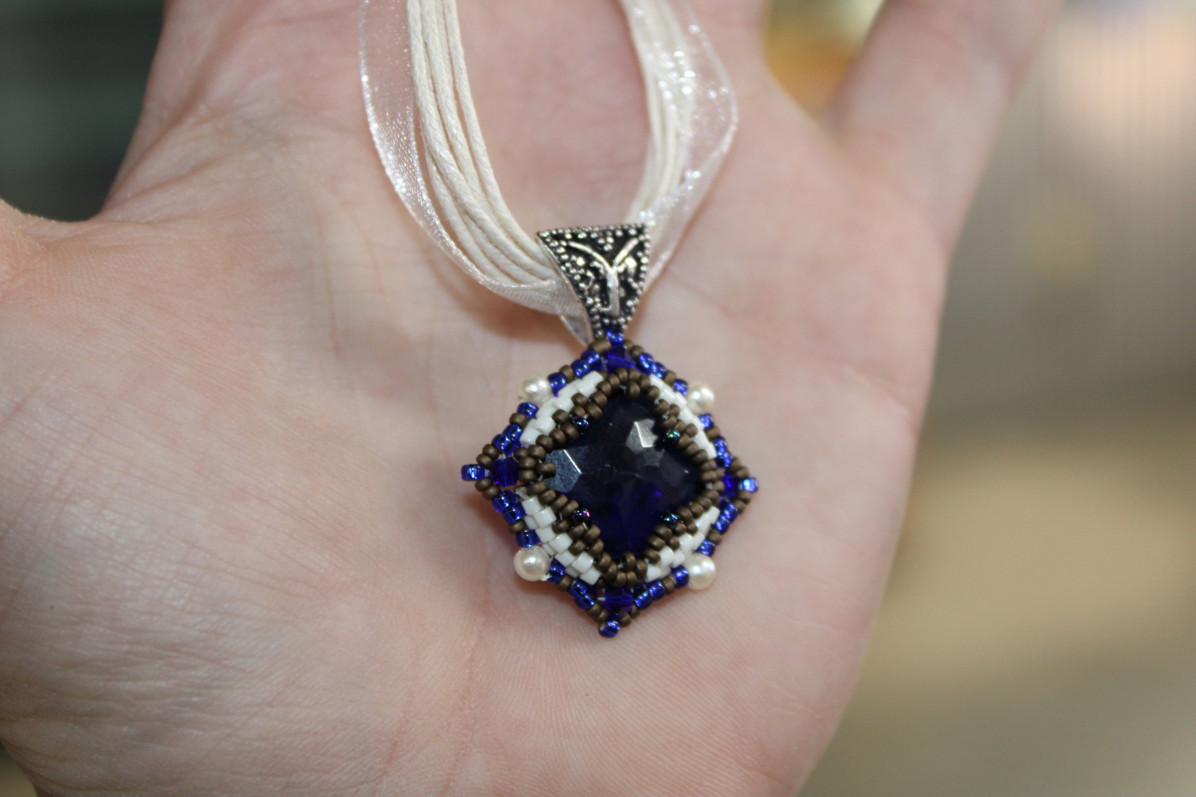 Blue Faceted Necklace