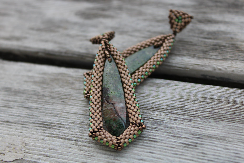 Chrysocolla Tie Pendant Earrings