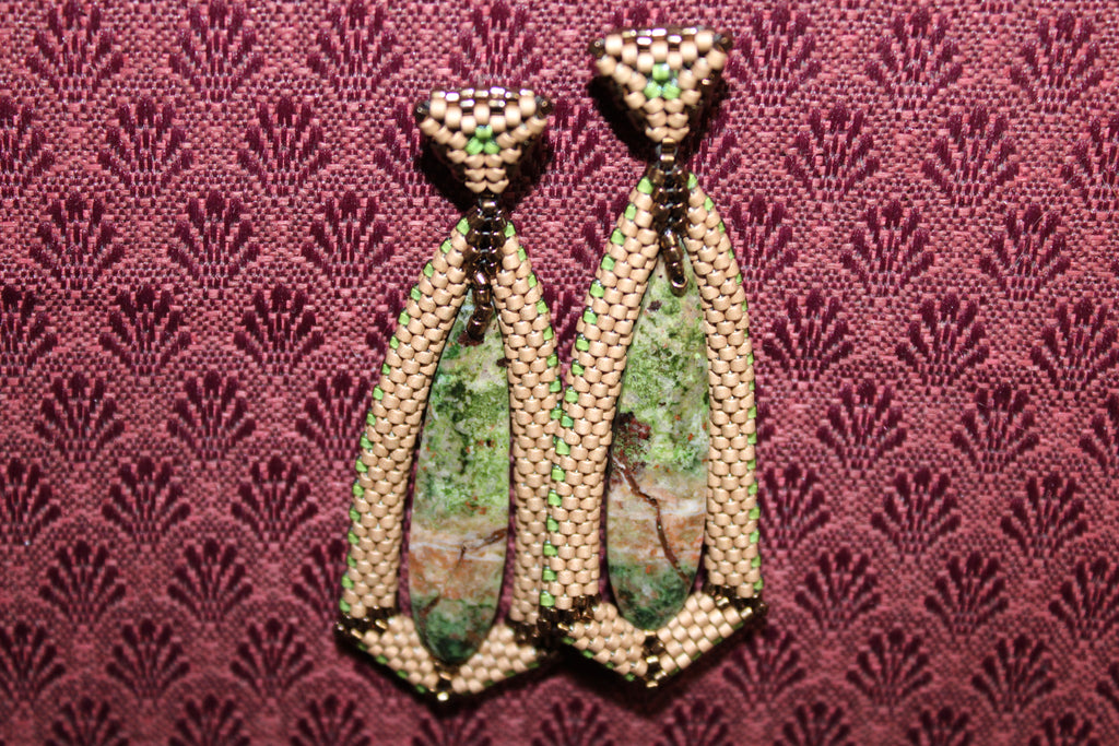 Chrysocolla Tie Pendant Earrings