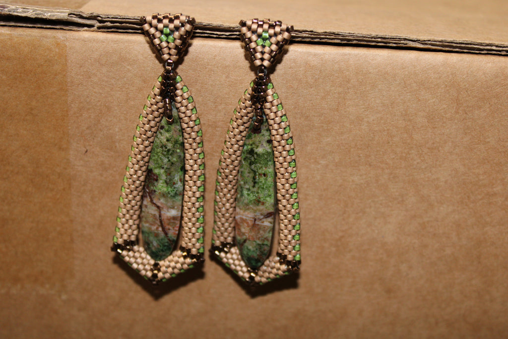 Chrysocolla Tie Pendant Earrings