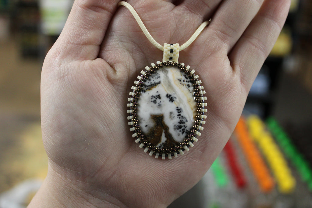 Dendritic Agate Estate Necklace