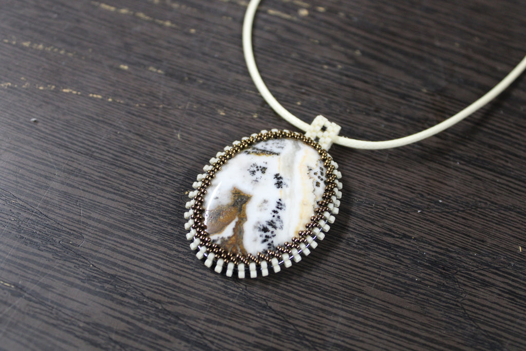 Dendritic Agate Estate Necklace