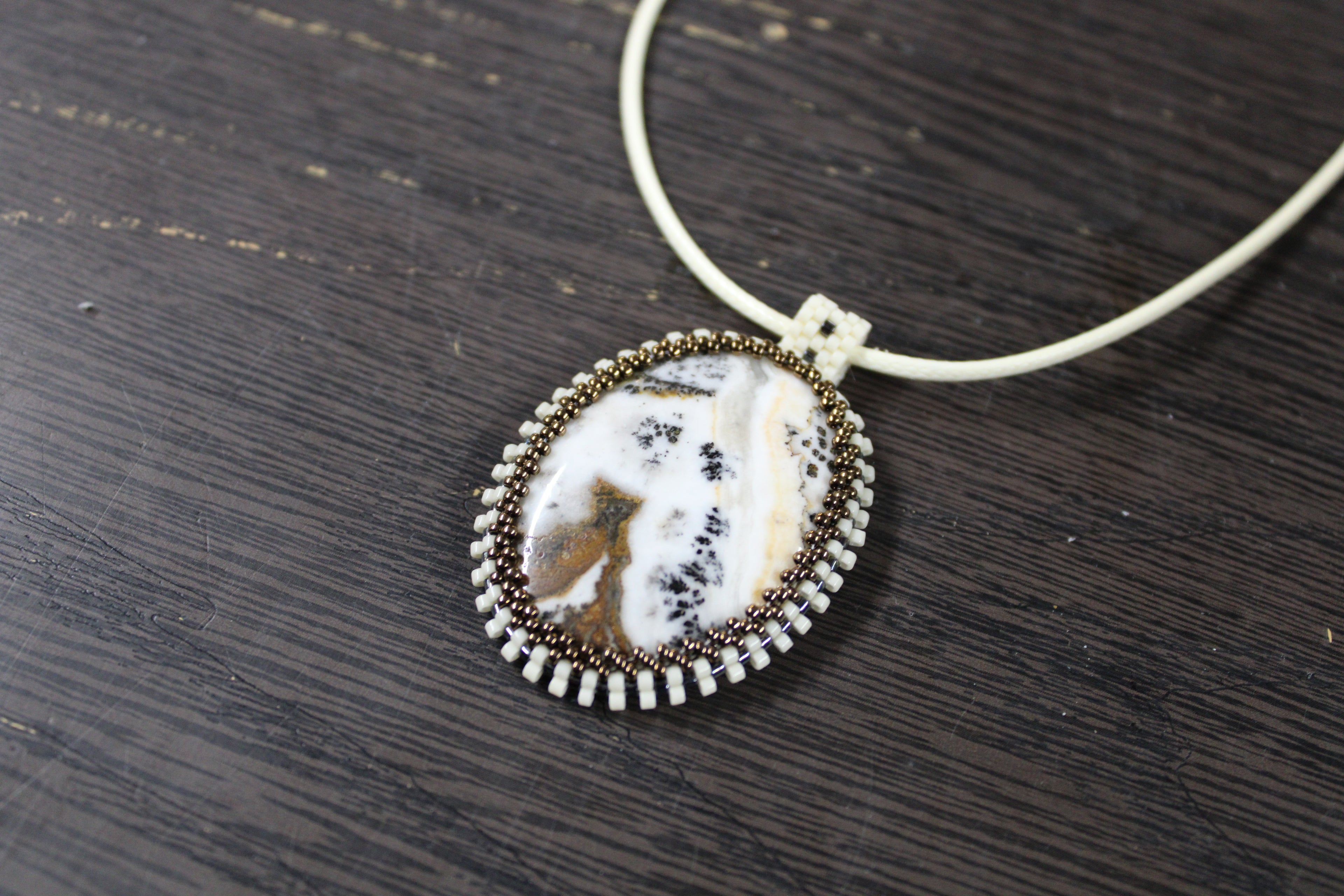 Dendritic Agate Estate Necklace
