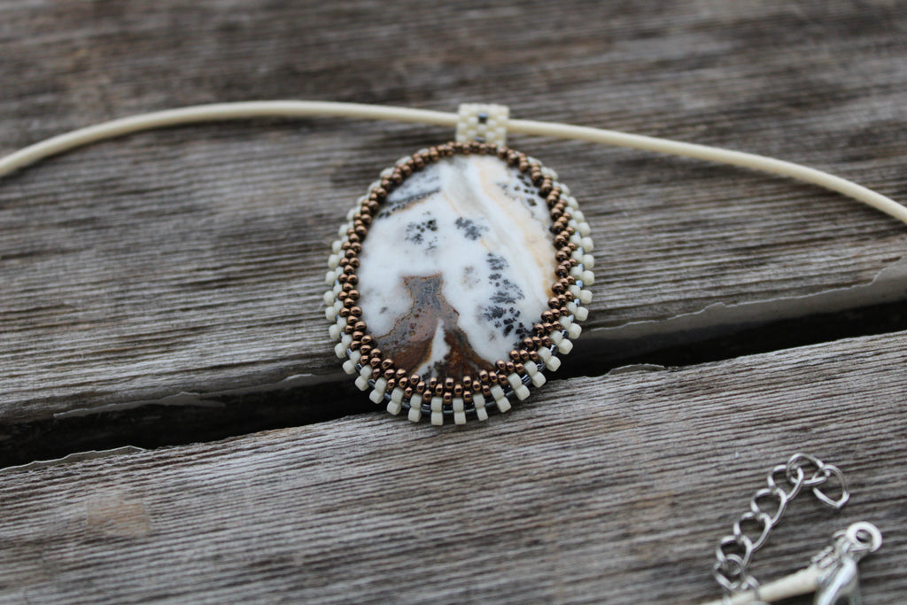 Dendritic Agate Estate Necklace