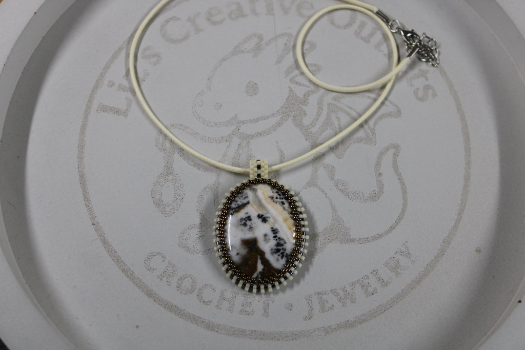 Dendritic Agate Estate Necklace