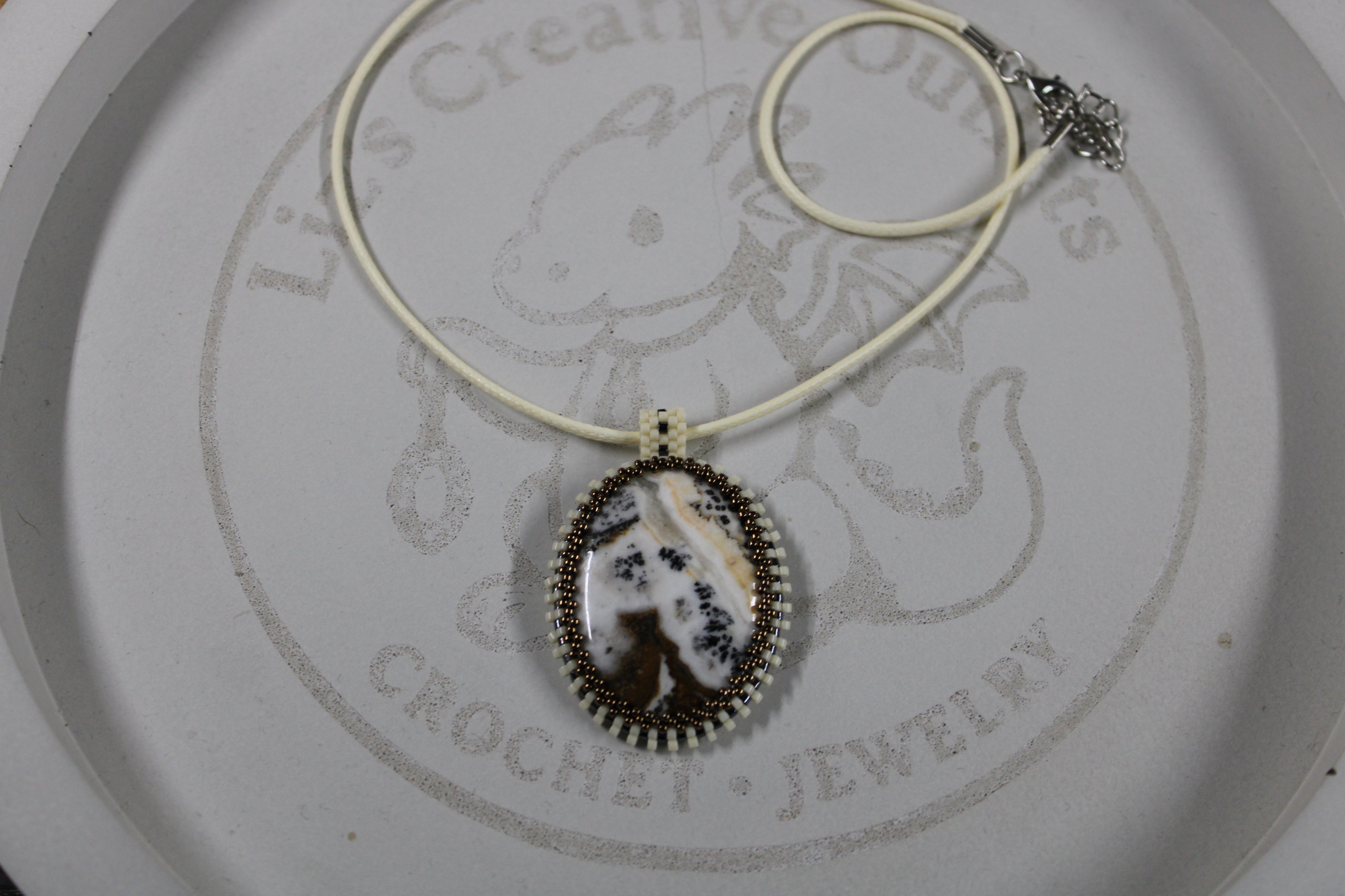 Dendritic Agate Estate Necklace