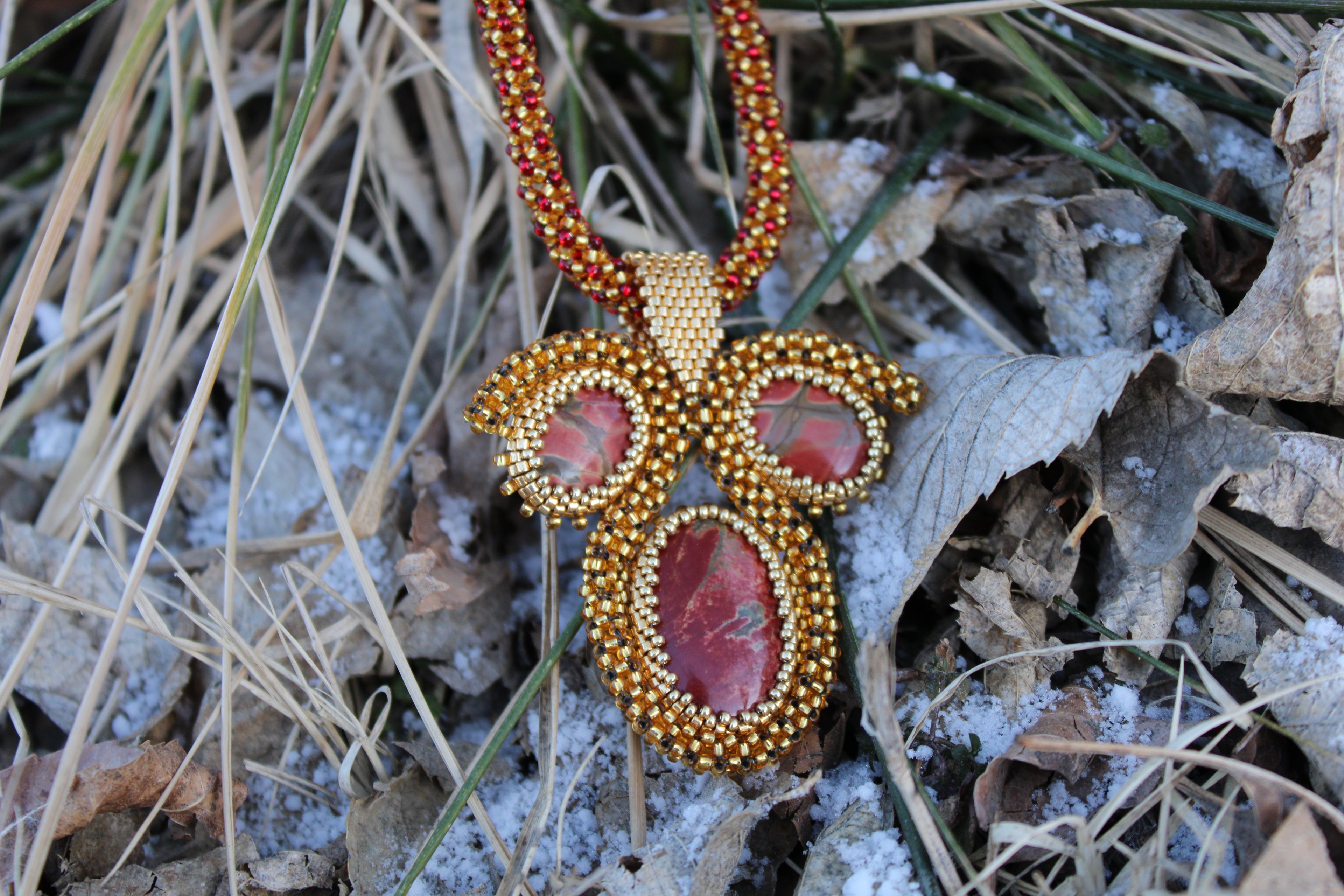 Statement Red Creek Jasper Beaded Necklace
