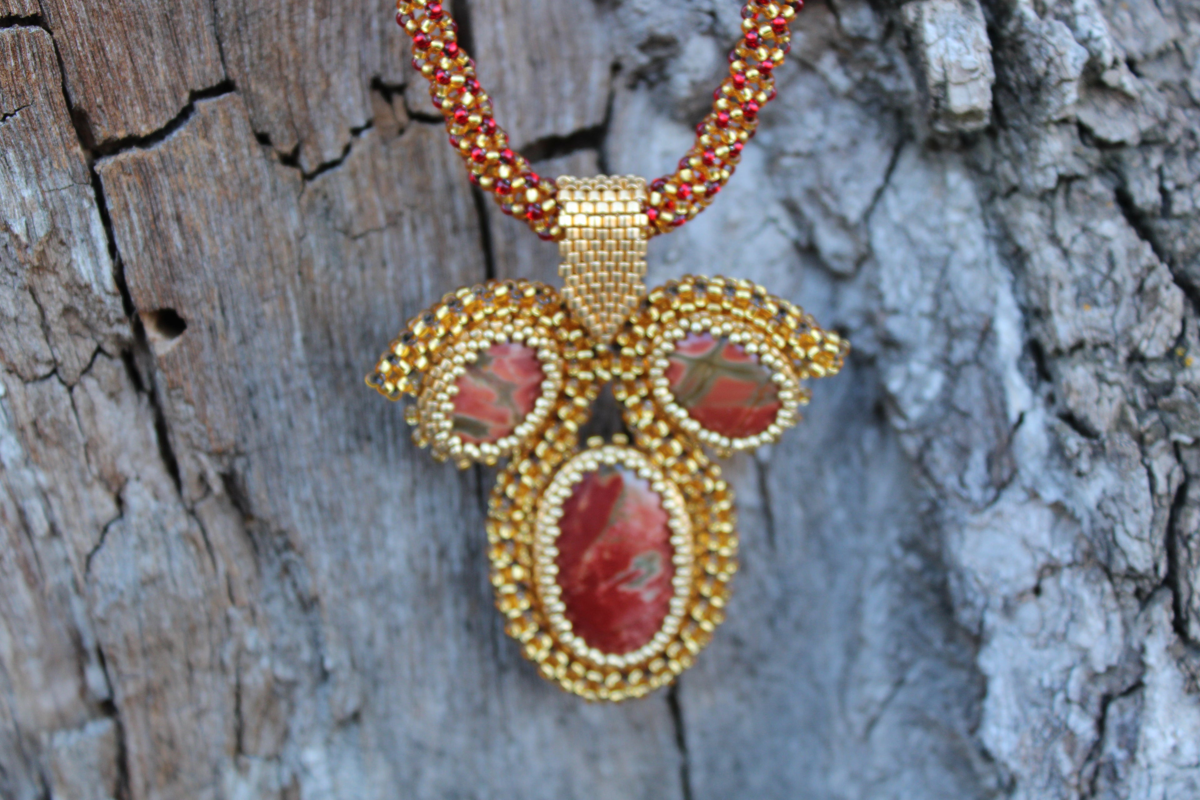 Statement Red Creek Jasper Beaded Necklace
