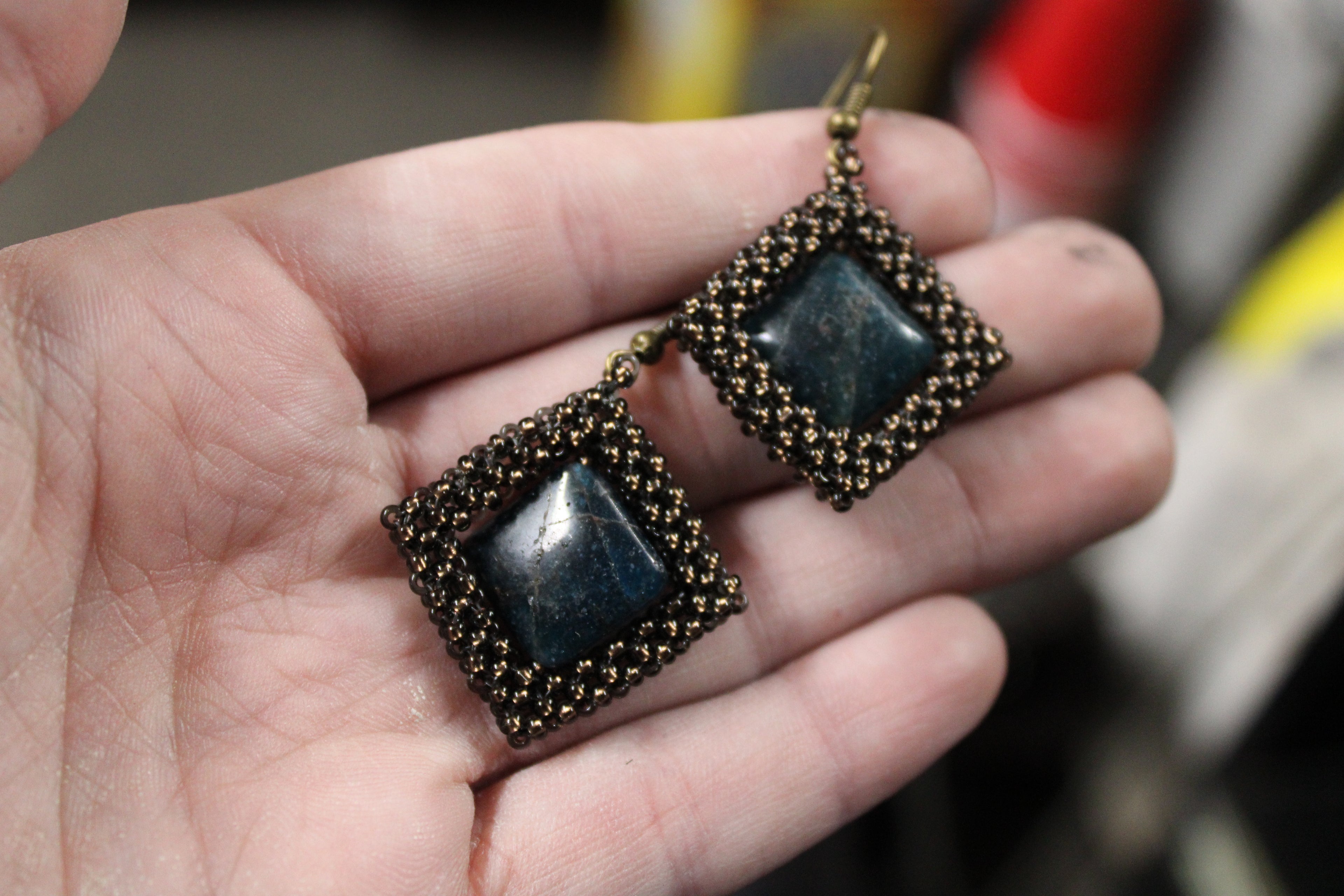 Apatite Spinner Earrings