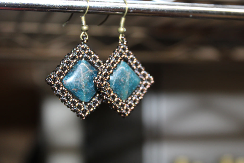 Apatite Spinner Earrings