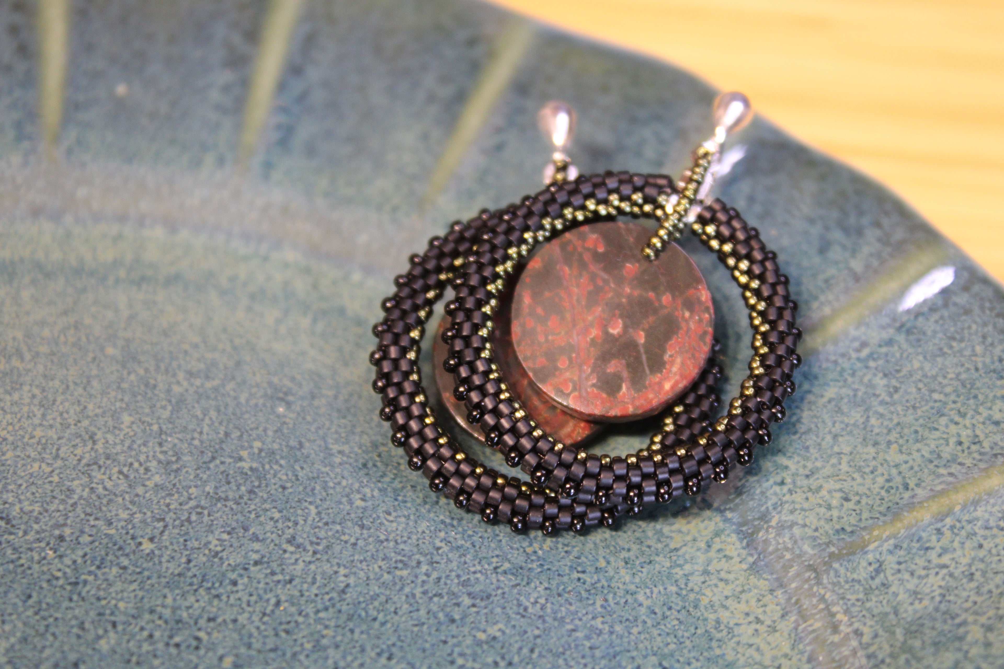 Red Creek Jasper Hoop Earrings