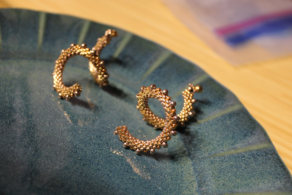 Gold Spiral Earrings