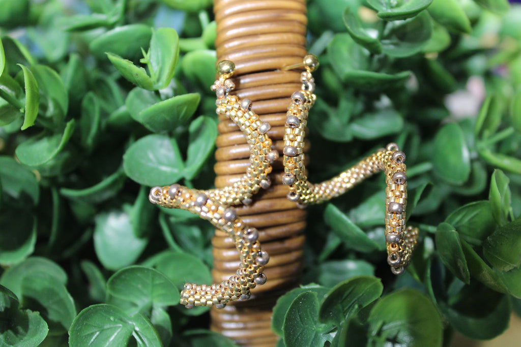 Gold Spiral Earrings