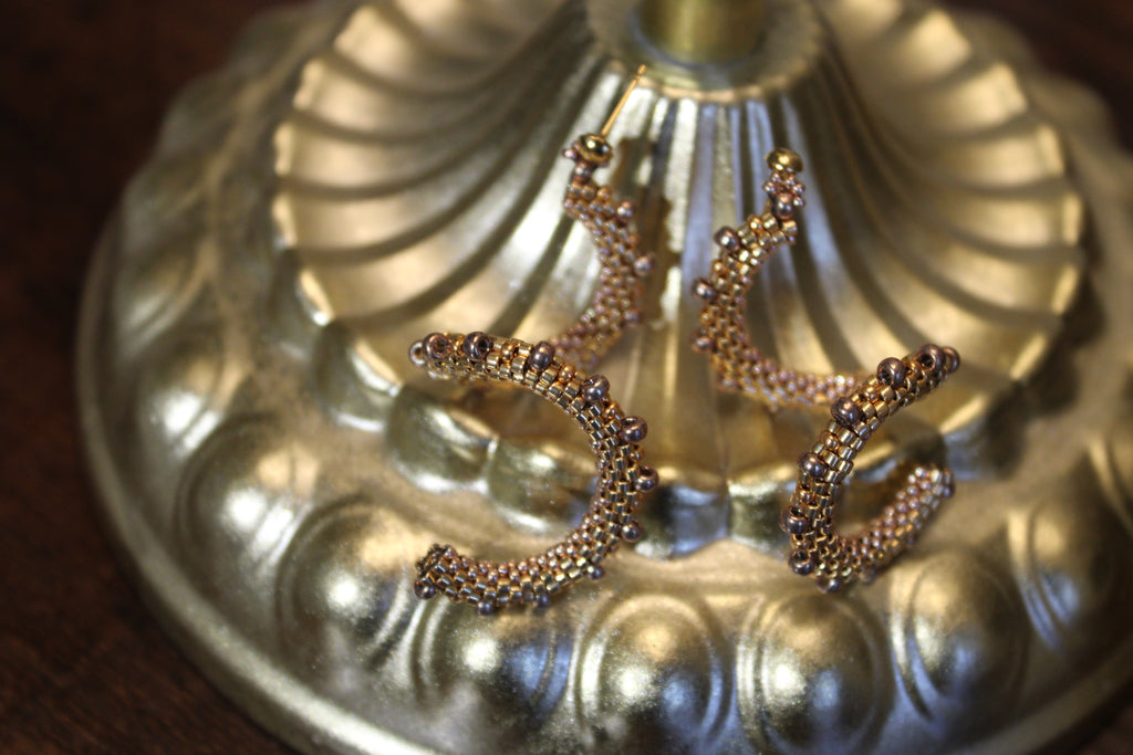 Gold Spiral Earrings