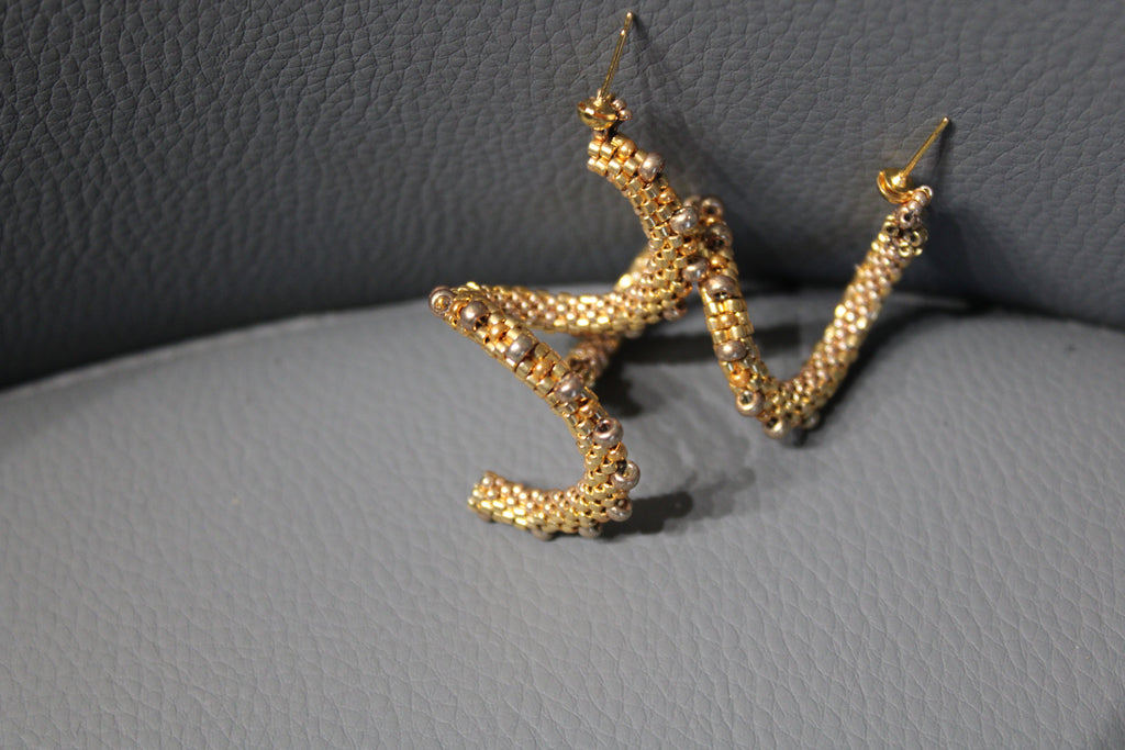 Gold Spiral Earrings
