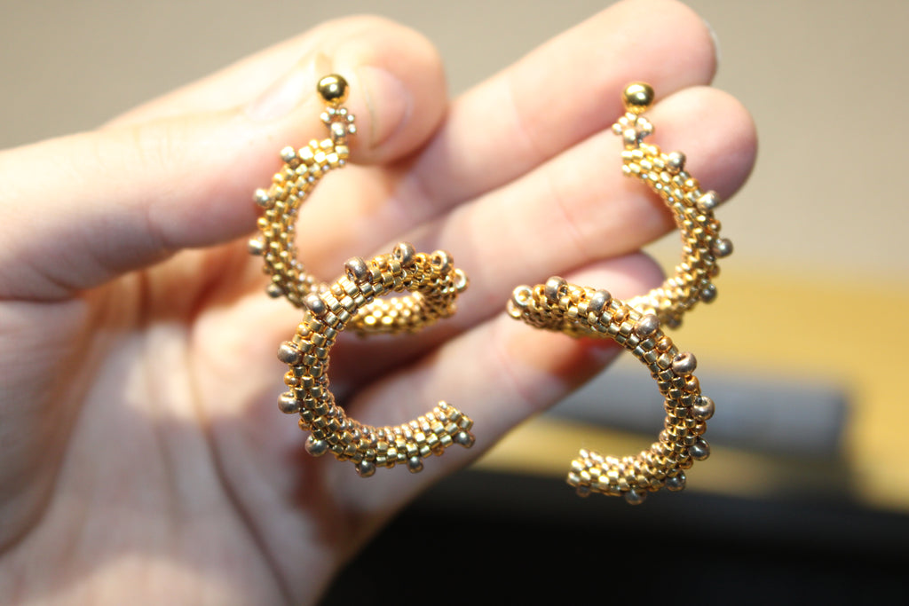 Gold Spiral Earrings