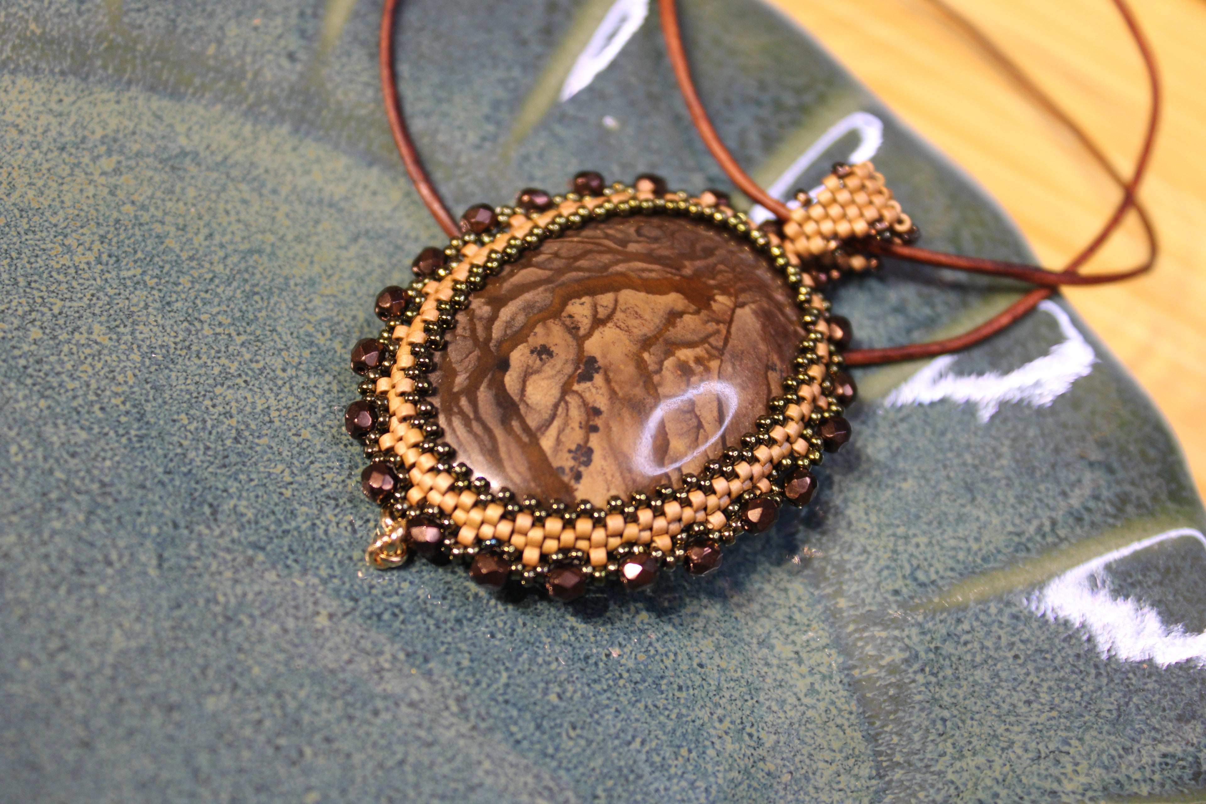 Muted Brown Estate Picture Jasper Necklace