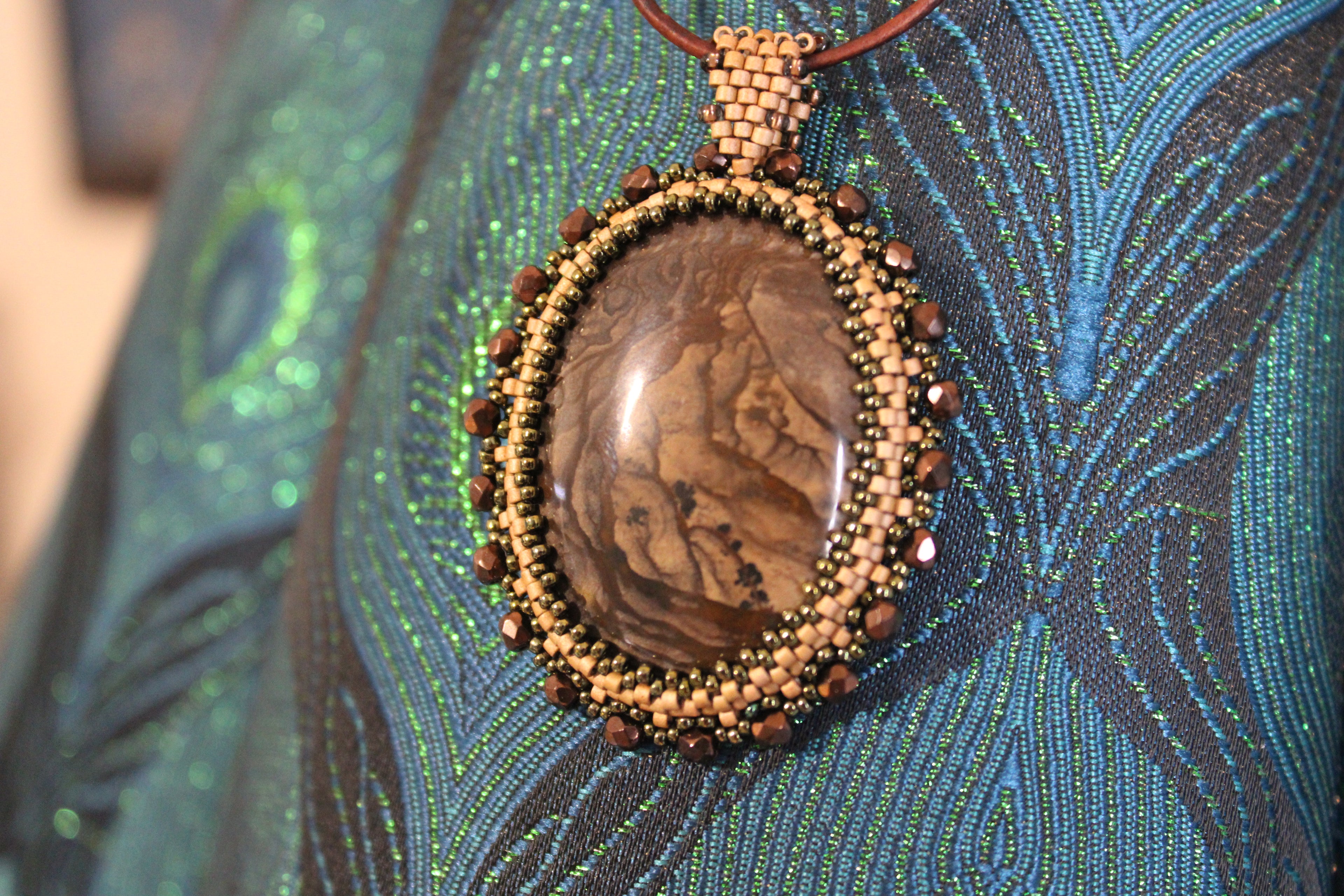 Muted Brown Estate Picture Jasper Necklace