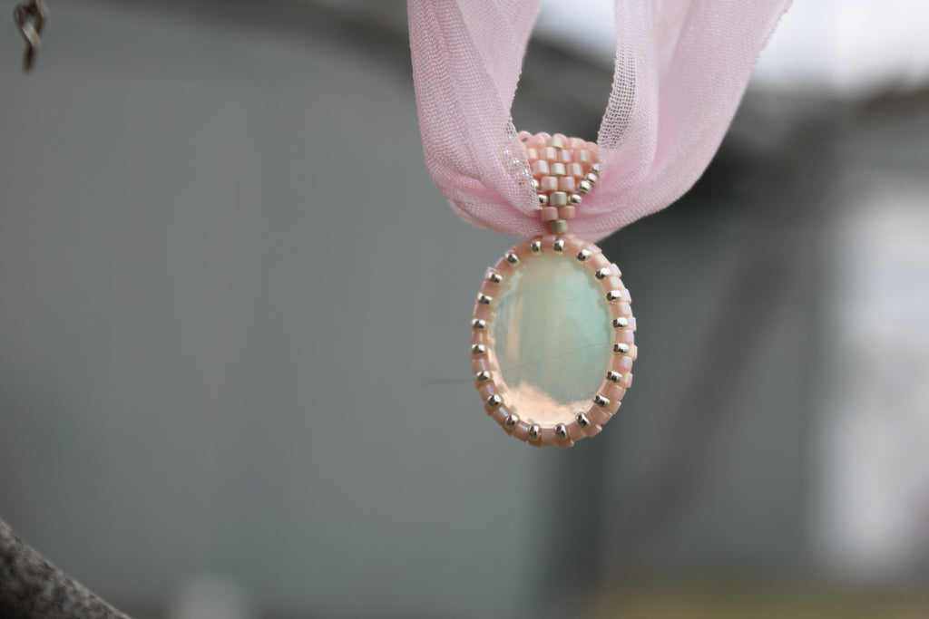 Opal Ribbon Necklace