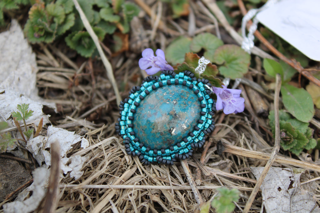 Turquoise Necklace on Sterling Silver Chain
