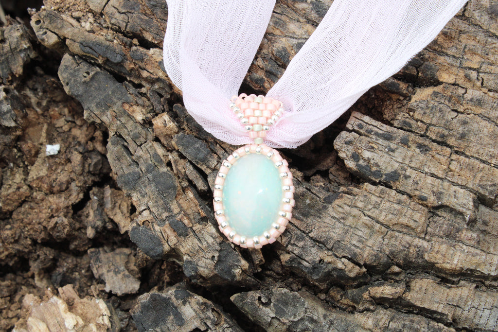 Opal Ribbon Necklace