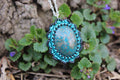 Turquoise Necklace on Sterling Silver Chain