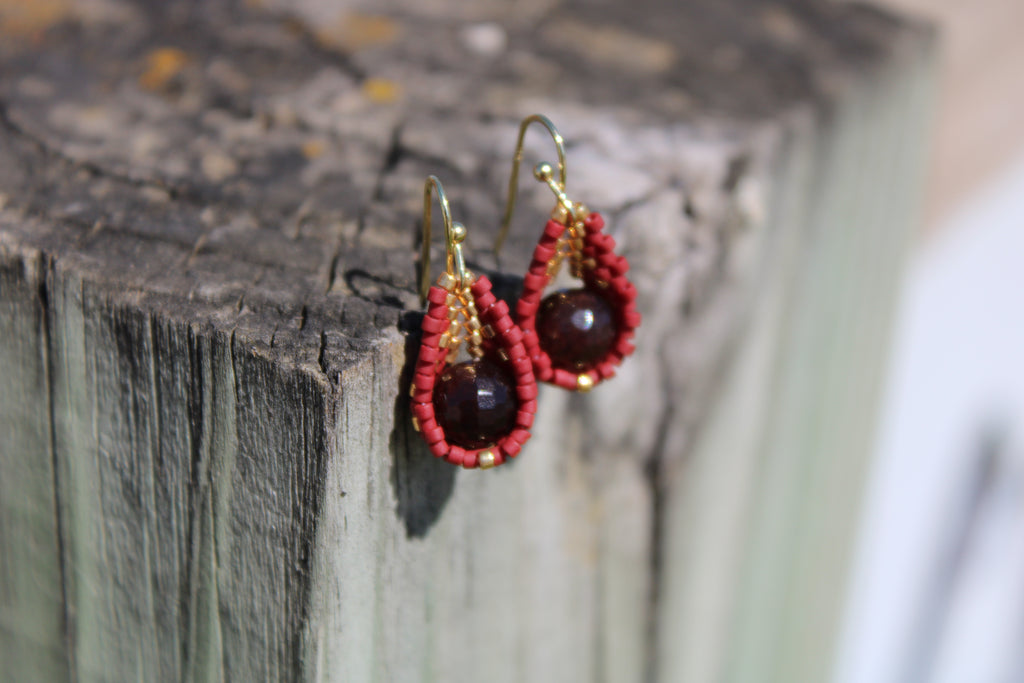 Dyed Agate Drop Earrings