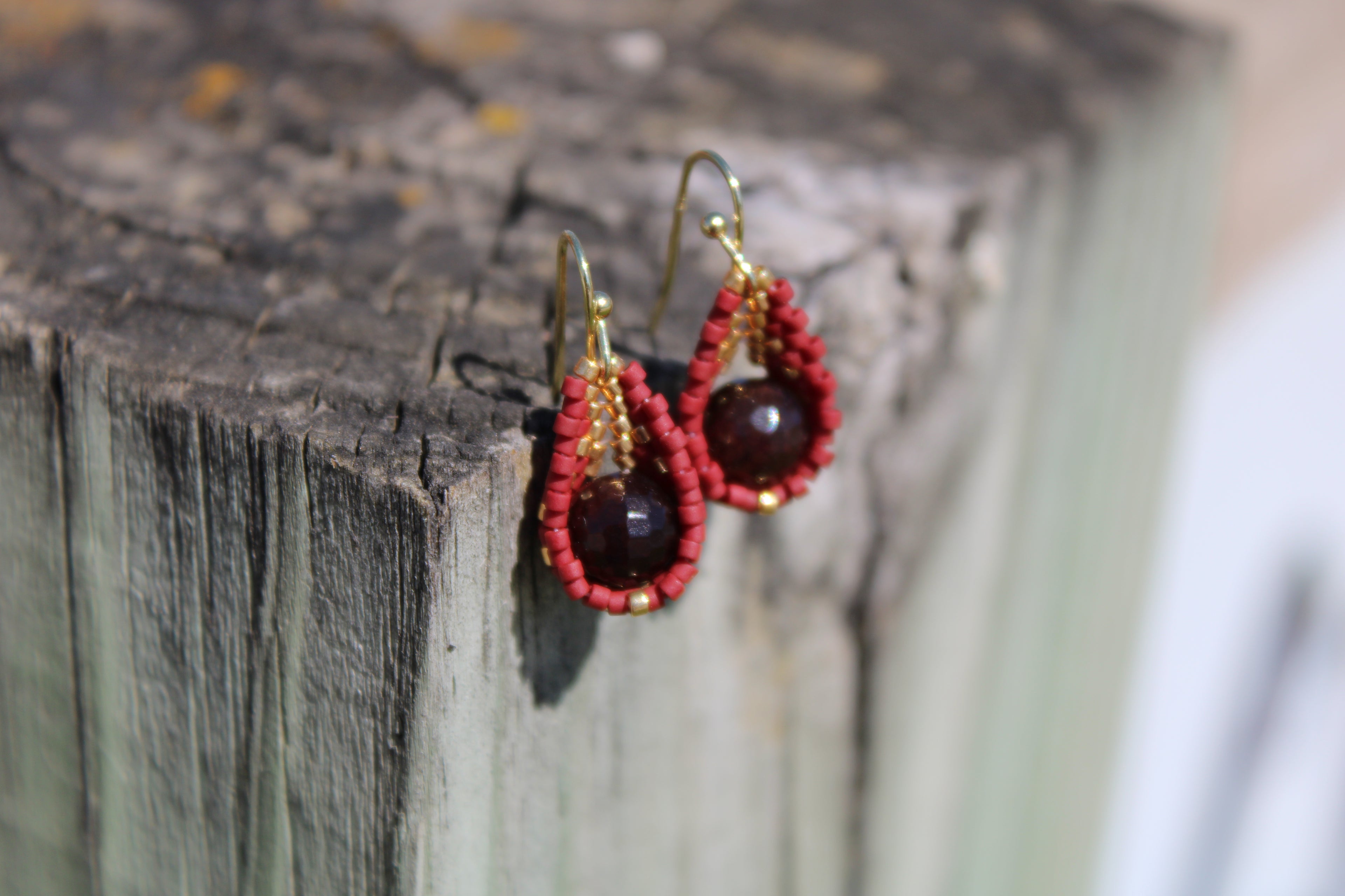 Dyed Agate Drop Earrings