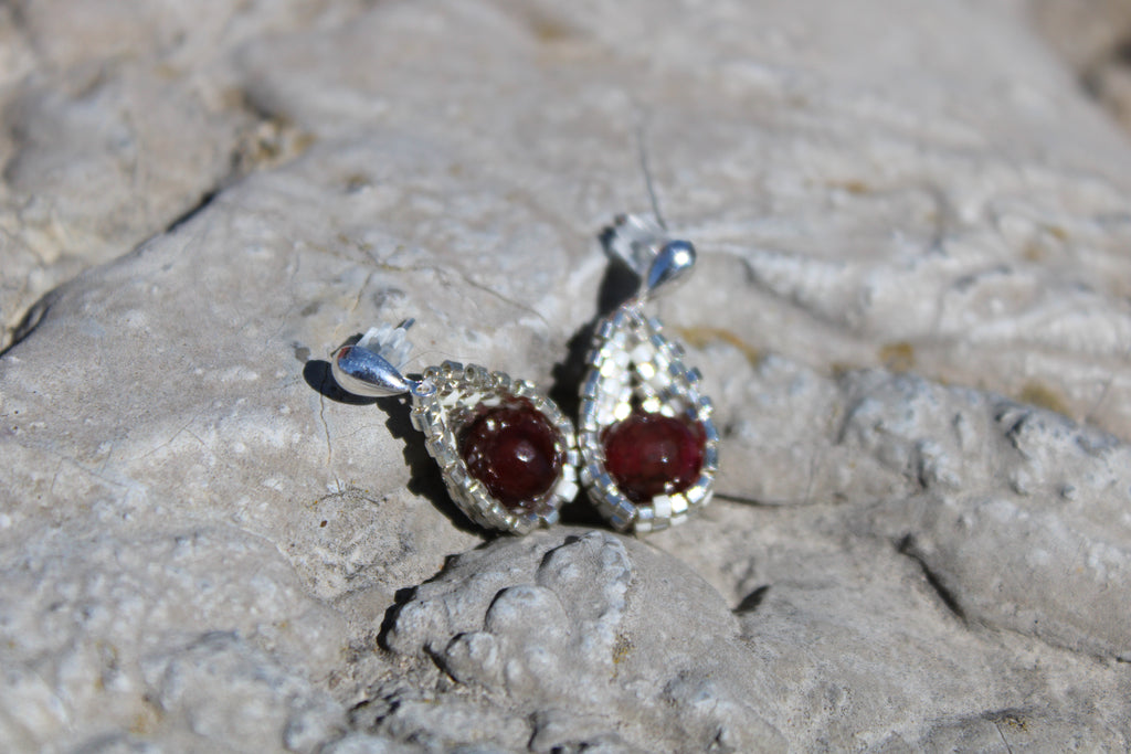 Dyed Agate Drop Earrings