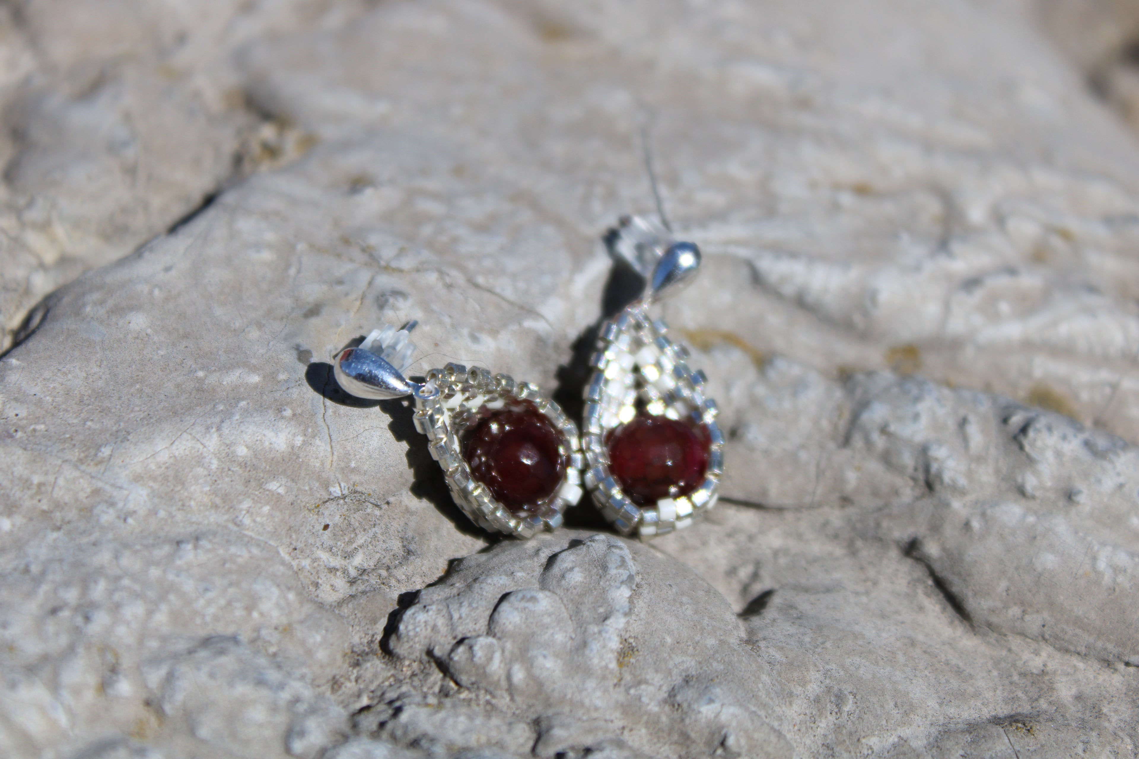 Dyed Agate Drop Earrings
