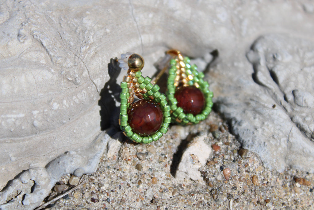 Dyed Agate Drop Earrings