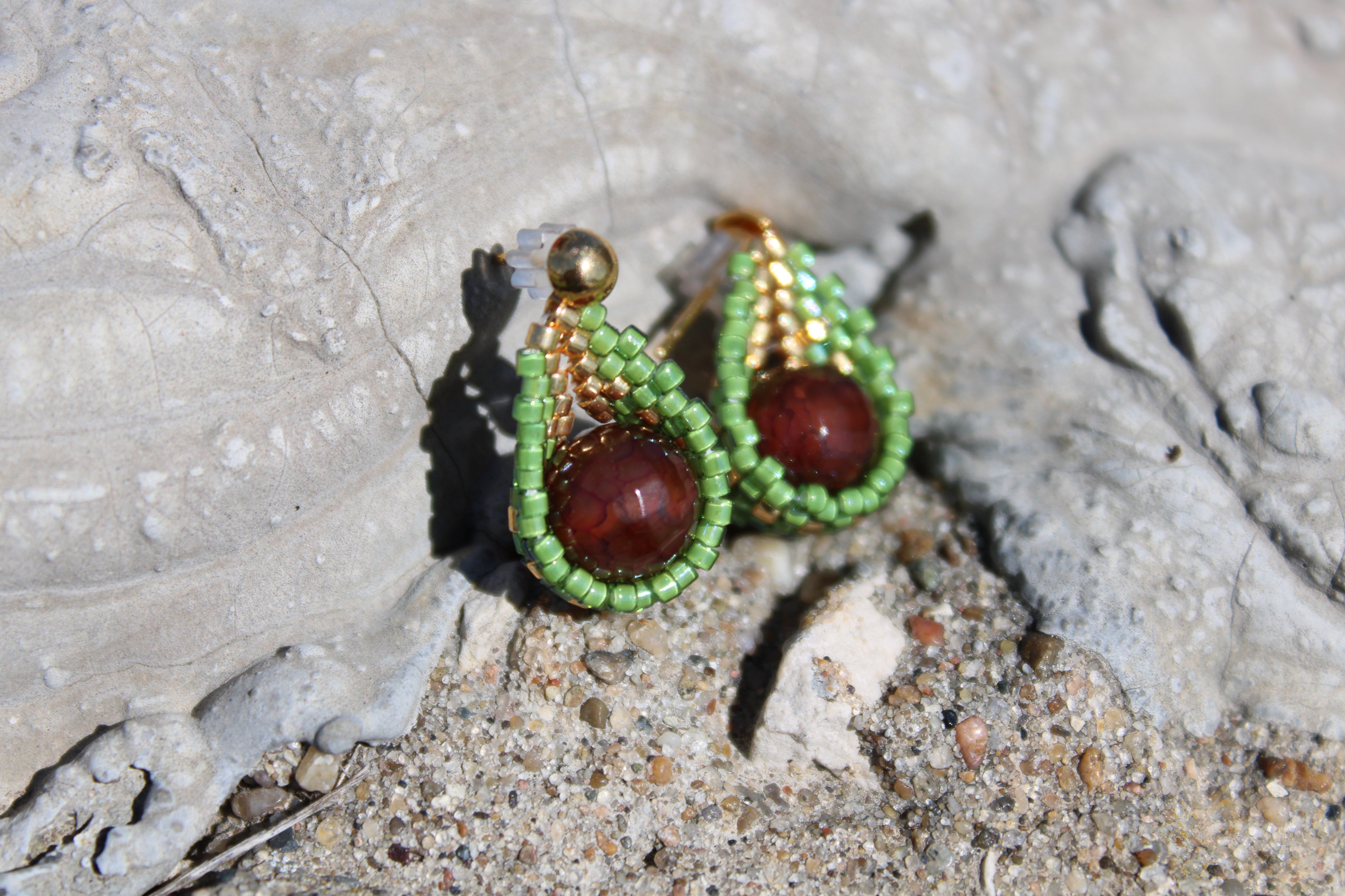 Dyed Agate Drop Earrings