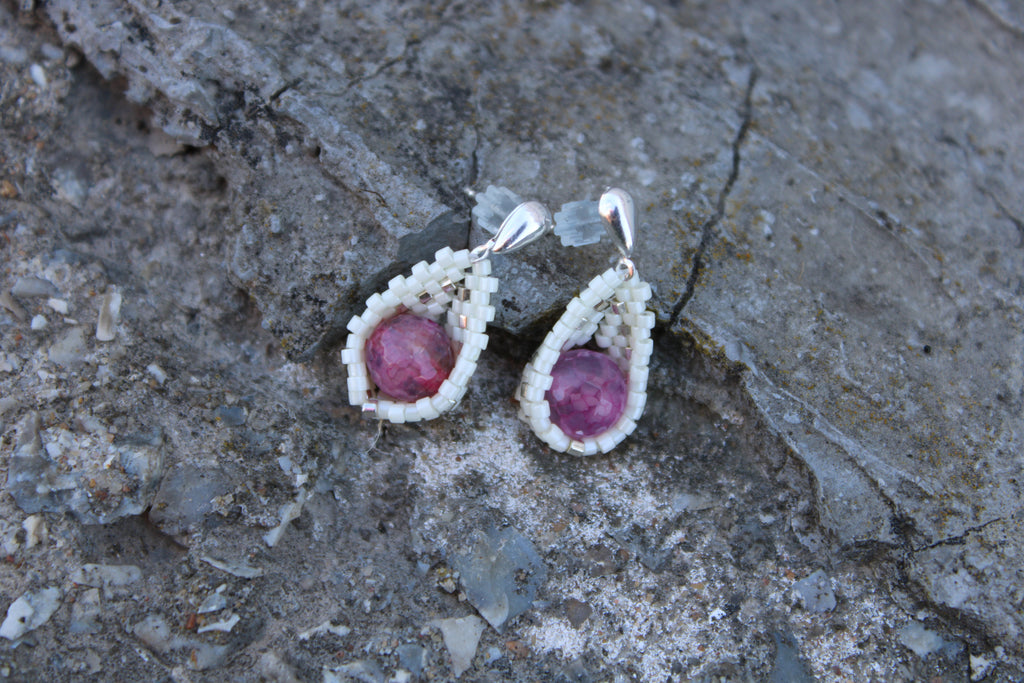 Dyed Agate Drop Earrings